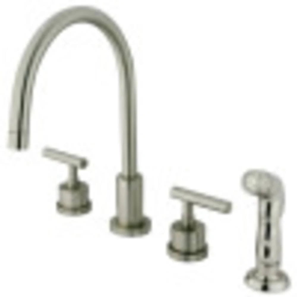 Satin Nickel Kitchen Faucet with Sprayer Z254