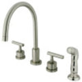 Satin Nickel Kitchen Faucet with Sprayer Z254