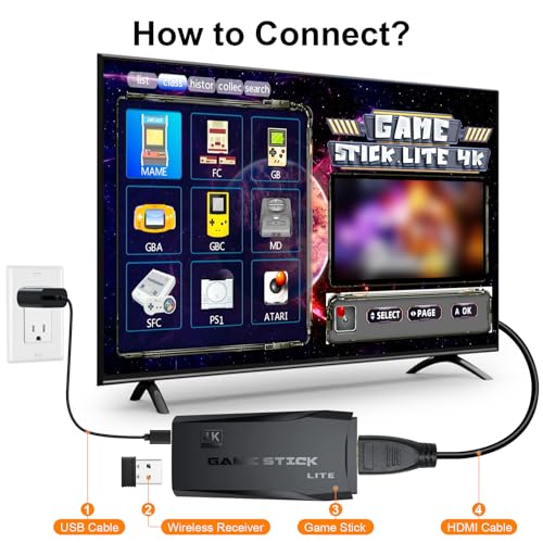 Retro Gaming Console with 15 Built-In Emulators 4K HDMI Output Q662