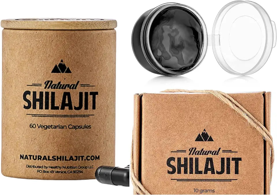 Shilajit Resin 10 Gram Supplement with Fulvic Acid & Trace Minerals 60 Count Y396