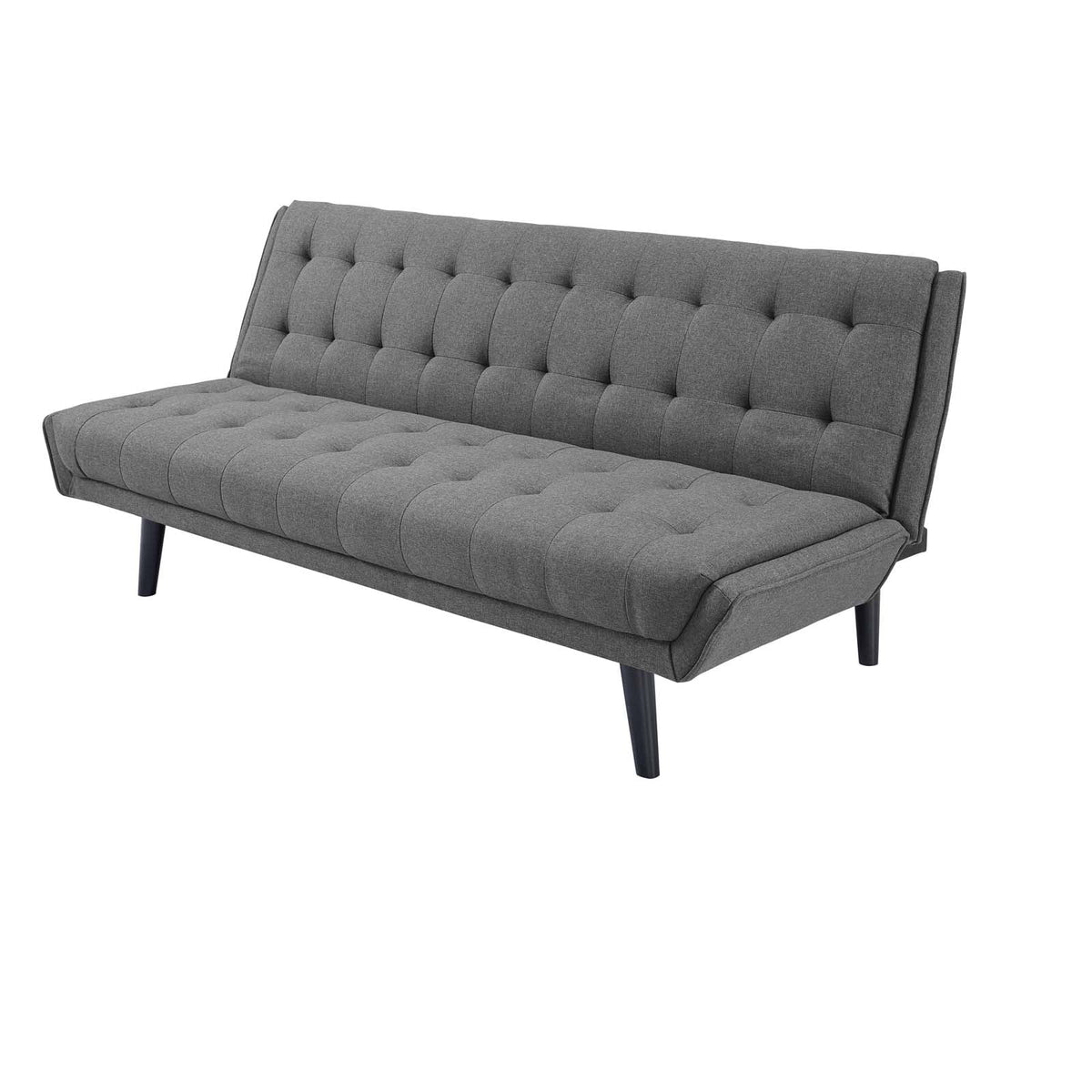 Grey Tufted Fabric Sofa Bed J761