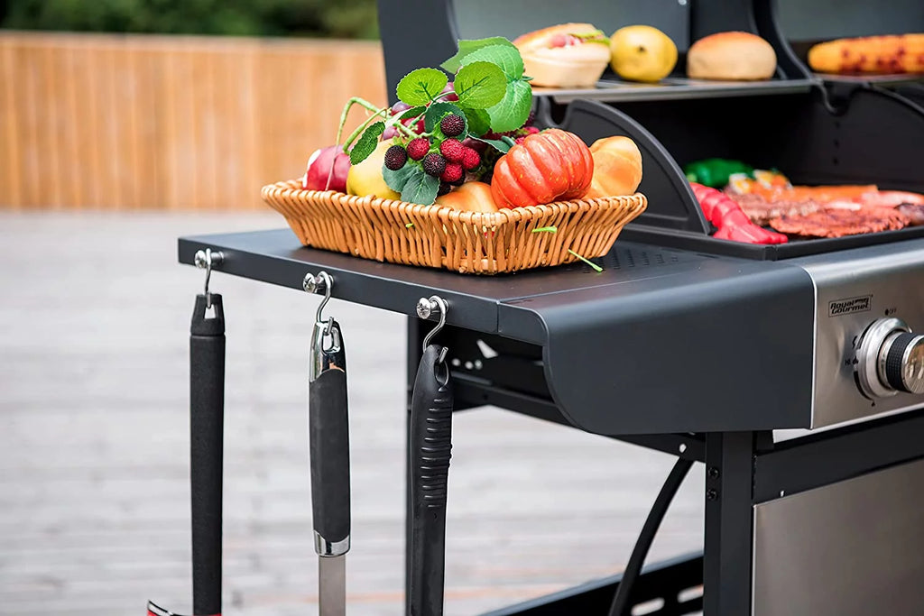 3-Burner Dual Fuel Gas and Charcoal Grill Combo with Cover R50846