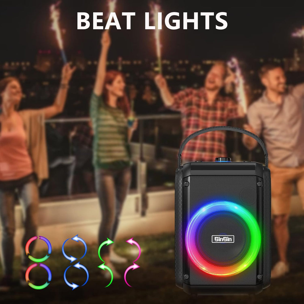Bluetooth Speaker with Subwoofer Punchy Bass W4446