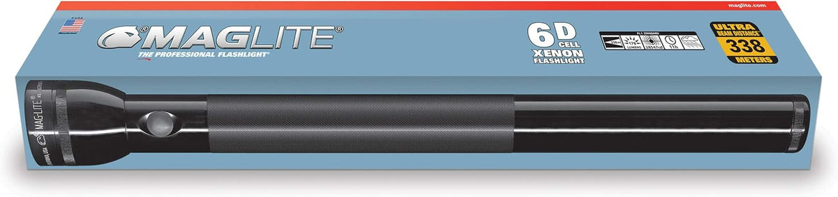 Black 6-Cell D Flashlight L9357
