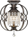 Brushed Etruscan Bronze Semi-Flush Pendant K2131