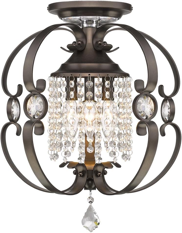 Brushed Etruscan Bronze Semi-Flush Pendant K2131