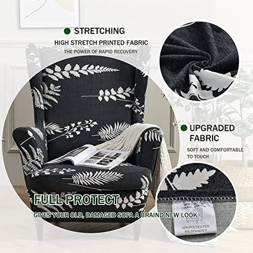 2 Piece Printed Spandex Armchair Slipcovers J23432