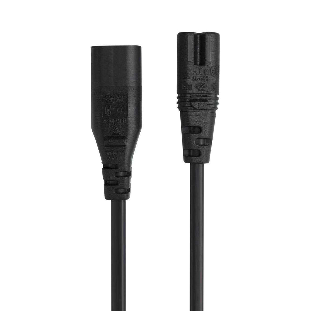 IEC 60320 C8 Plug to C7 Receptacle Male to Female Extension Power Supply Main Adapter Cable J642