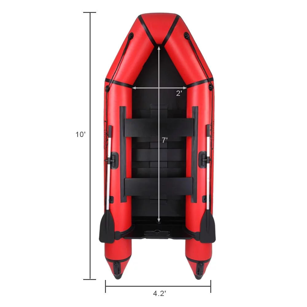 10ft Thickened Inflatable Boat with Oars and Air Pump G115