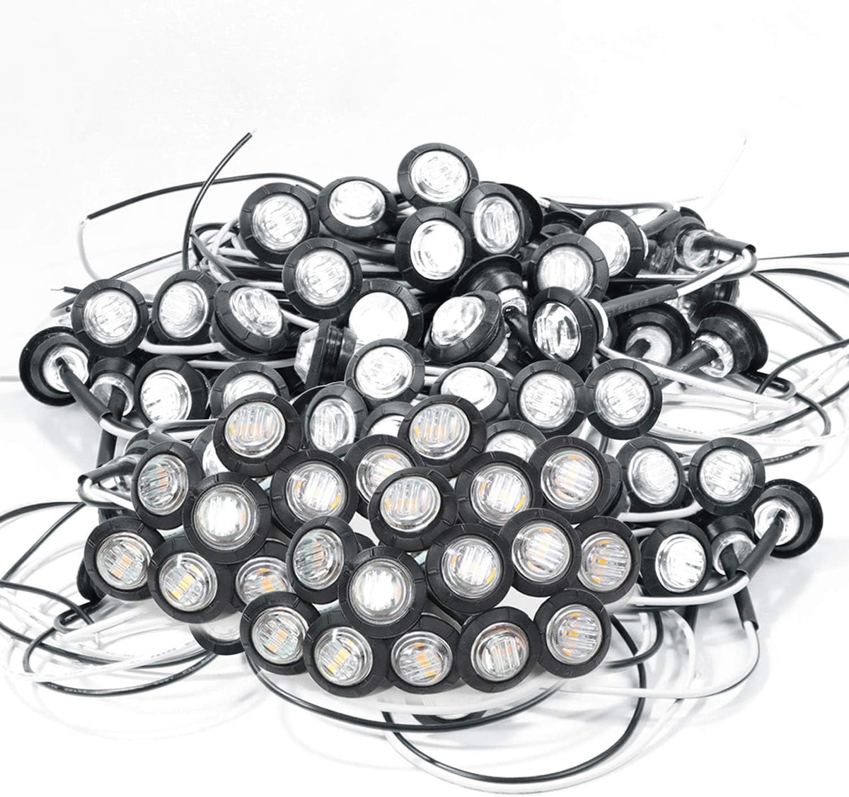 3/4 Inch Round LED Trailer Side Marker Lights 200 Pack Y683