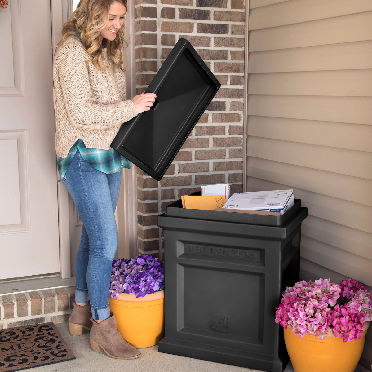 Black Parcel Delivery Box F5154