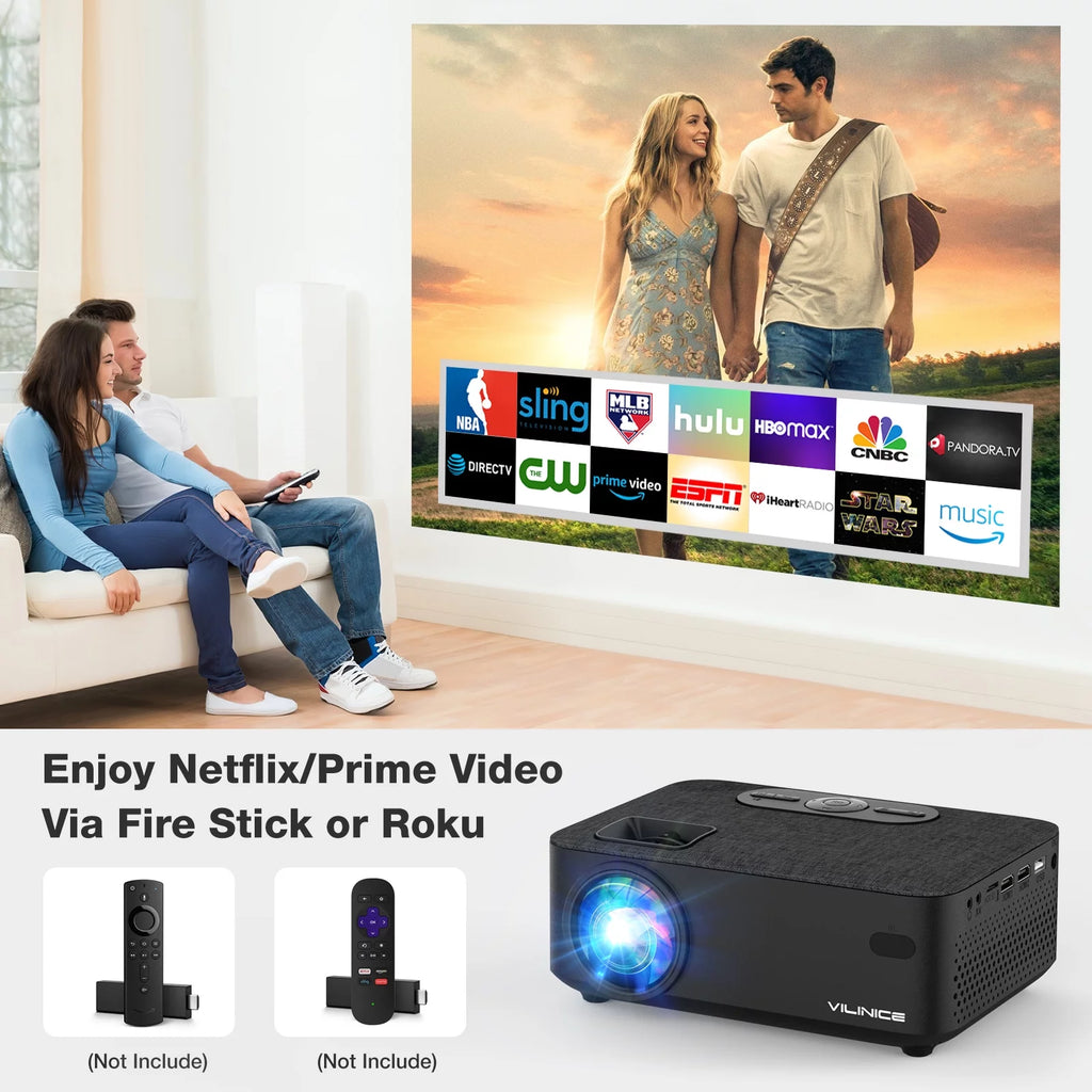 Mini WiFi Projector HD 1080P 240 LCD Display with Bluetooth S88722