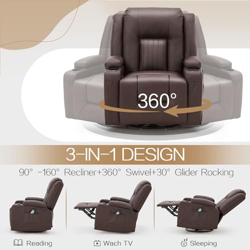 3 Pieces Black Leather Recliner Sofa Set Y7917