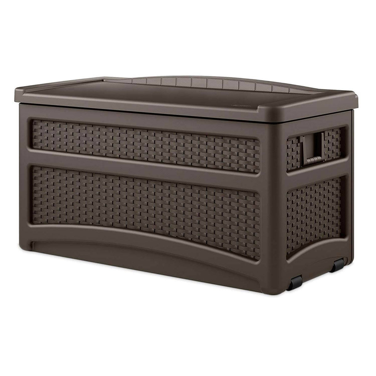 73 Gallon Resin Wicker Deck Box with Seat T406