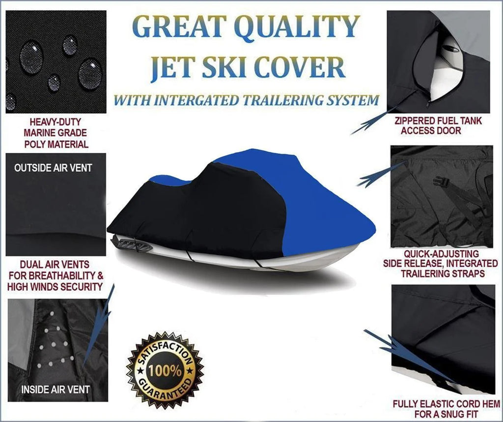 Heavy-Duty 600 Denier PWC Trailerable Cover 3 Seater 126" U6554