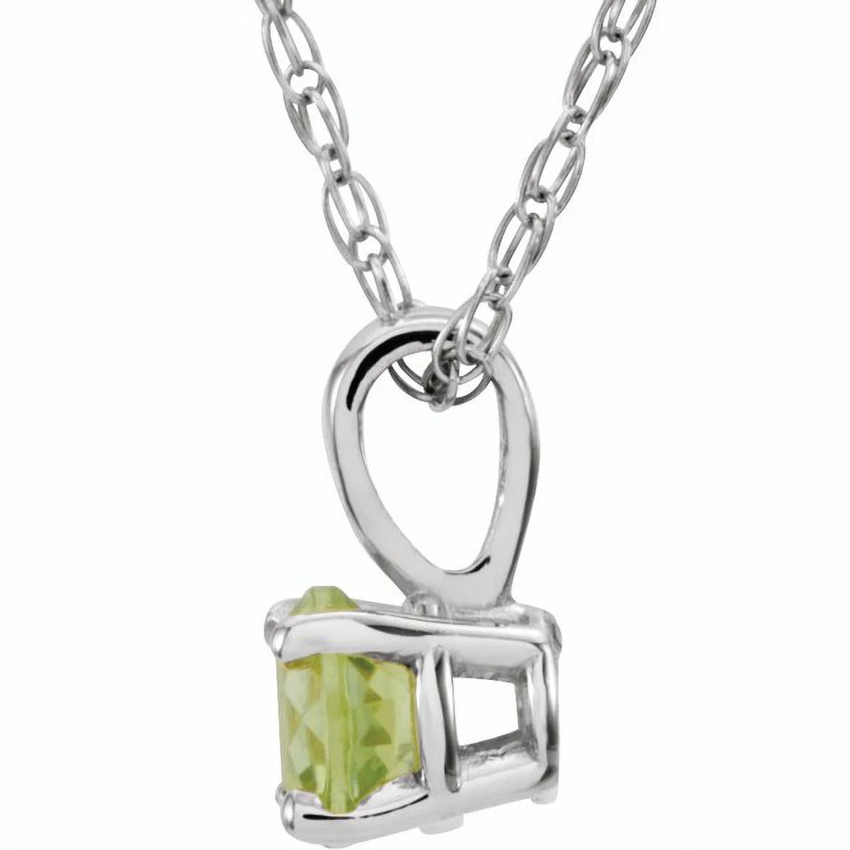 Imitation Peridot Solitaire 14" Necklace C18147