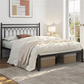Queen Black Metal Bed Frame with Headboard R522582