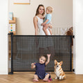 Black Retractable Baby Pet Gate, 31" Tall, Extends to 71" Wide G9054