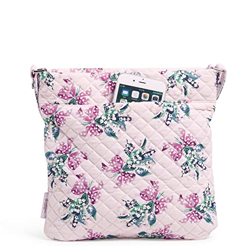 Cotton Triple Zip Hipster Crossbody Purse P8419
