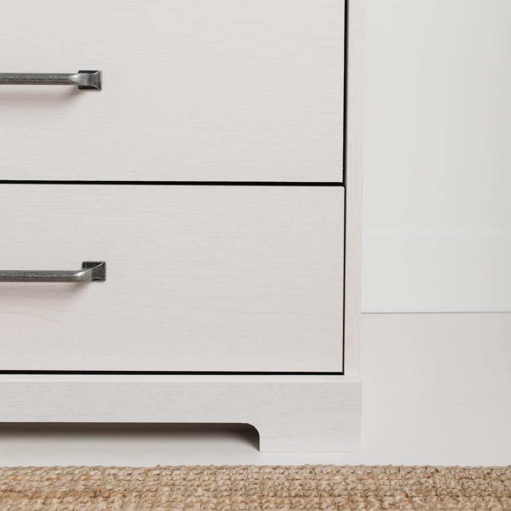 White 5 Drawer Wood Chest I209