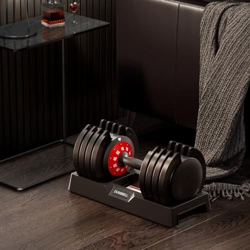 Adjustable Dumbbells 5LB to 110LB 5 in1 25/55LB Dumbbell Set with Anti-Slip Metal Handle G565