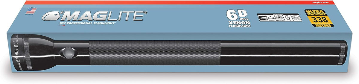 Black 6-Cell D Flashlight L9357