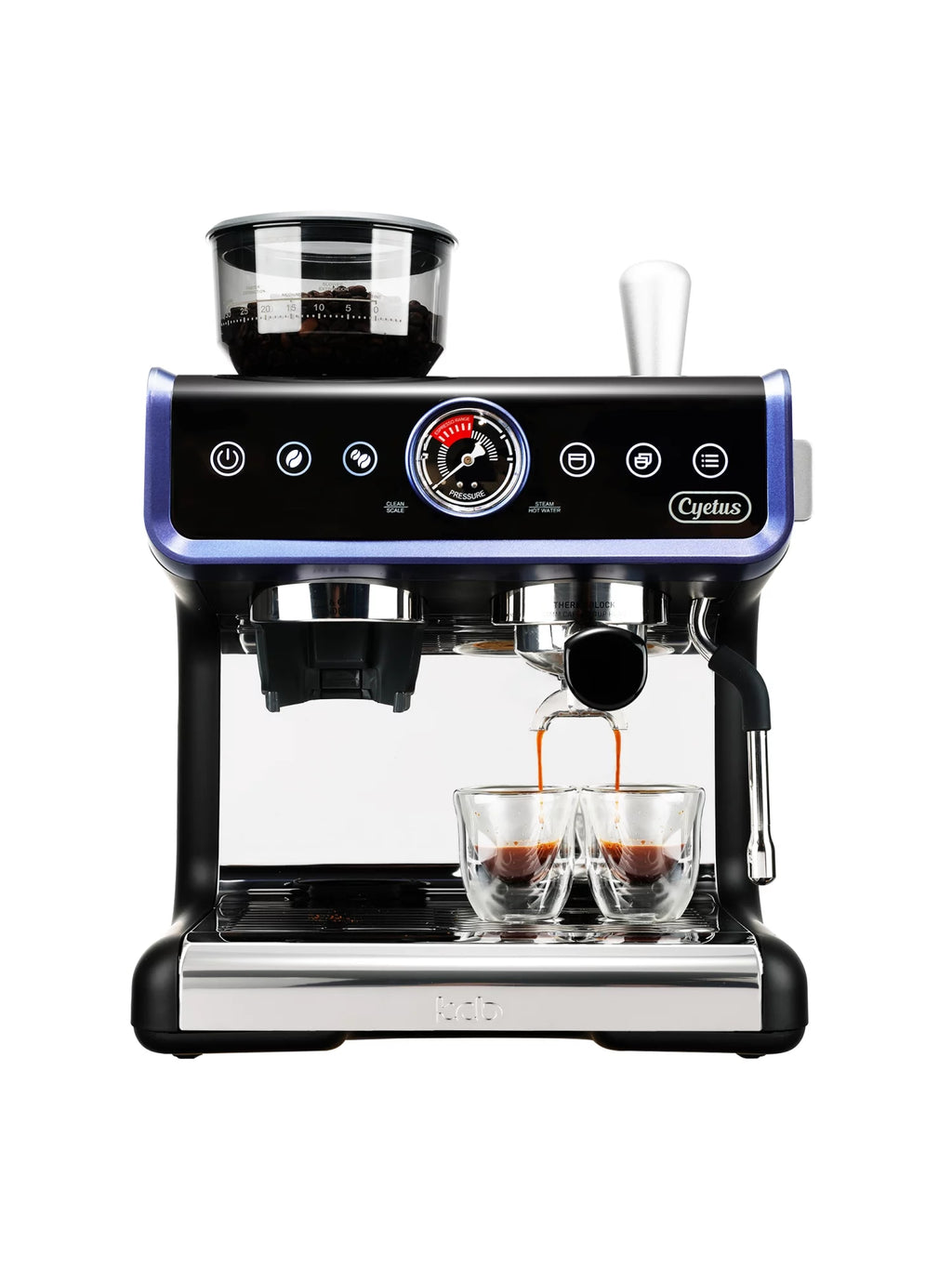 All in One Espresso Machine with Coffee Grinder and Milk Steam Wand Q89449