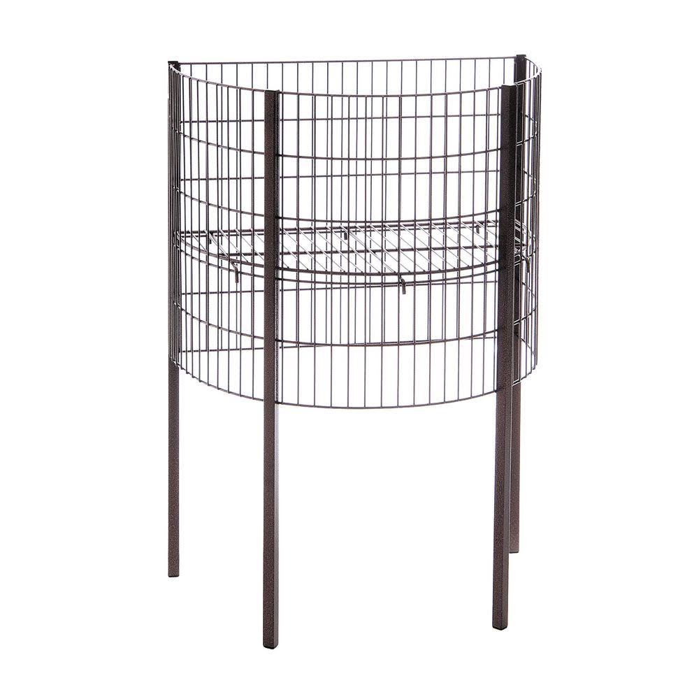 Black Wire Half Round Dump Bin 24 inch x 15 inch x 36 inch Z68219