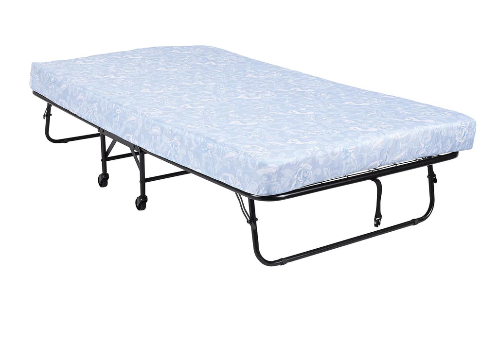 Folding Rollaway Guest Bed with 5 Inch Mattress, Twin V643116
