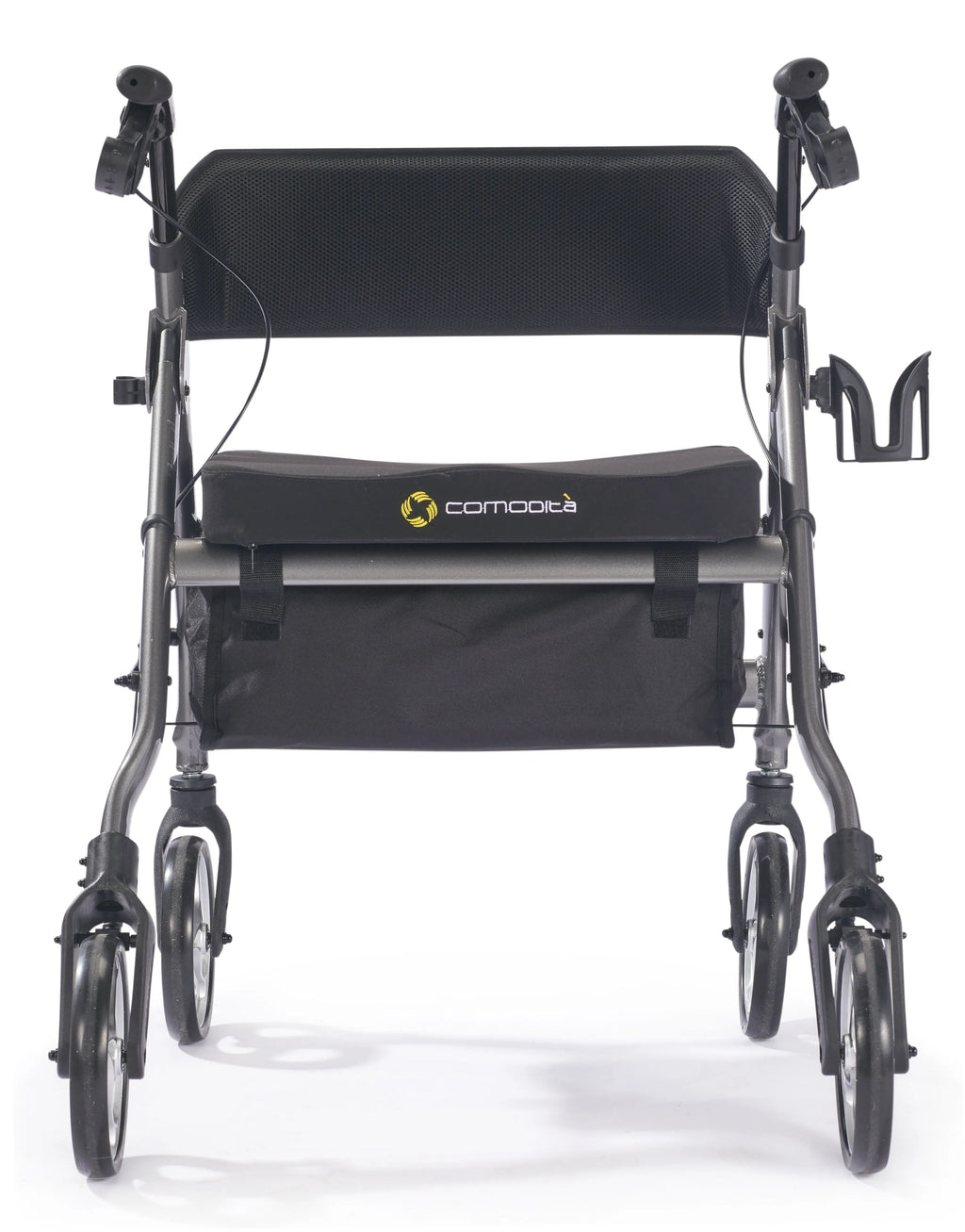 Extra Wide Heavy-Duty Rollator Walker with 20 Wide Nylon Seat 440 lb Weight Capacity H18394