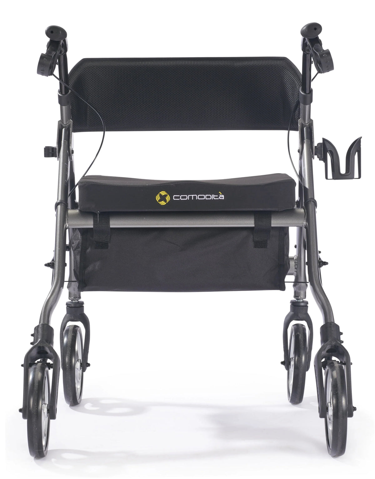 Extra Wide Heavy-Duty Rollator Walker with 20 Wide Nylon Seat 440 lb Weight Capacity H18394