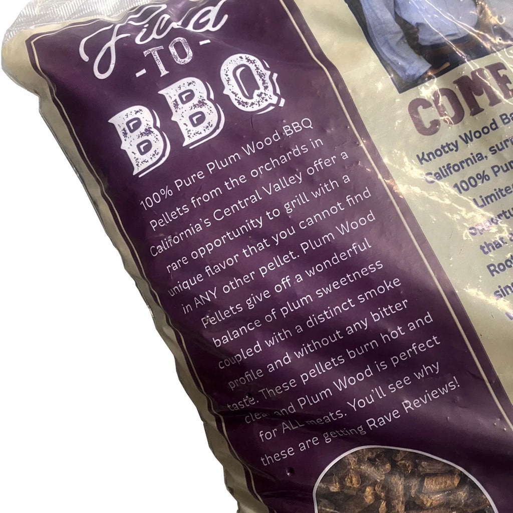 Plum Wood BBQ Cooking Pellets 40 lbs O43681