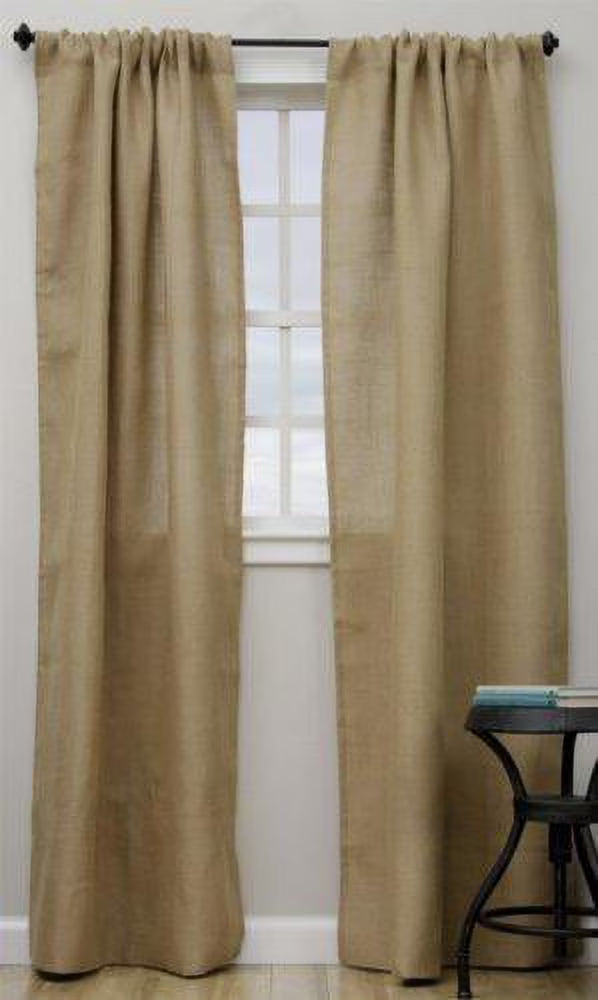 Burlap Lined Curtain Drape Panel 42 x 96 Inch W66256