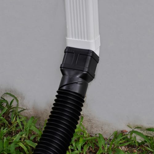 Black 7ft Flexible Downspout Extension, 1-Pack Y96231