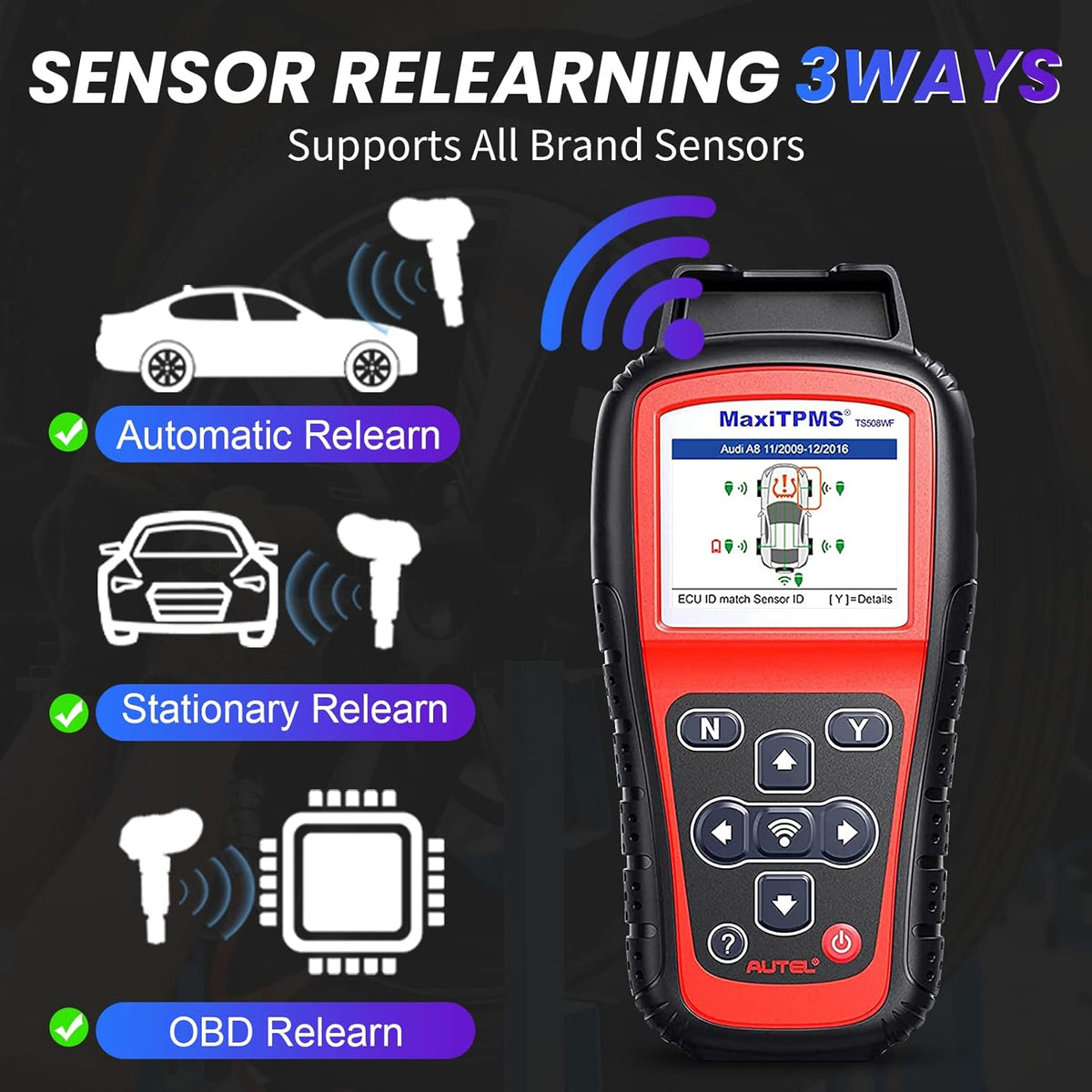TPMS Tool with 4PCS 315+433MHz Sensors G617