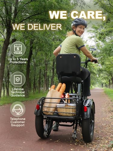 1200W 48V 20AH 18''×4'' Fat Tire Folding Electric Tricycle E81460