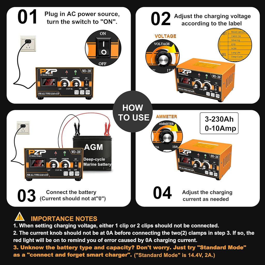 0-10 Amp 12v Automotive Battery Charger X88607