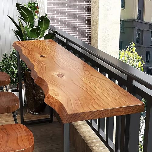 Solid Wood Bar Table Rectangle 78.7"L x 15.7"W x 41.3"H Brown B68168