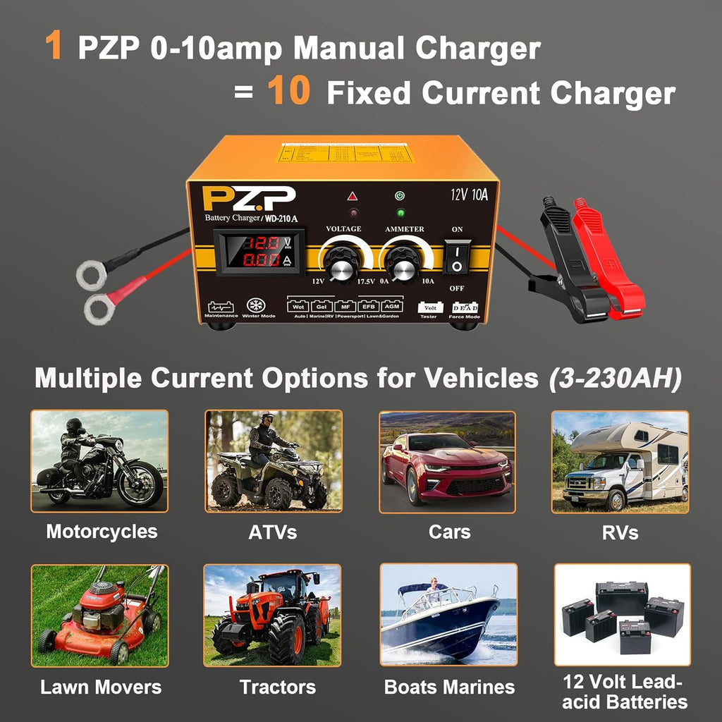 0-10 Amp 12v Automotive Battery Charger X88607