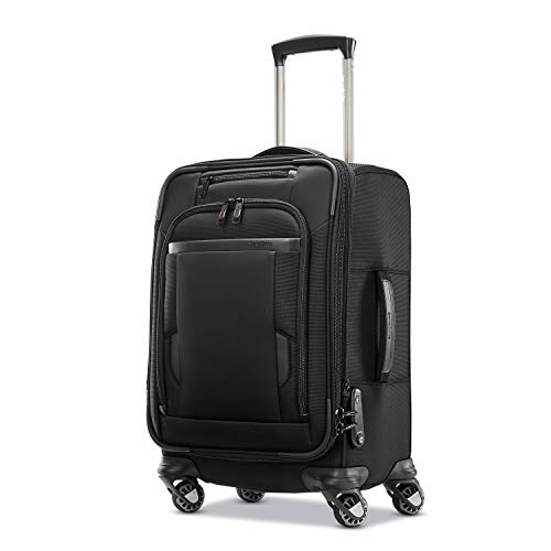 Black Carry-On 21-Inch Expandable Softside Luggage with Spinner Wheels T22898