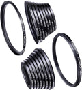 18 Pieces Filter Ring Adapter Set Black U893