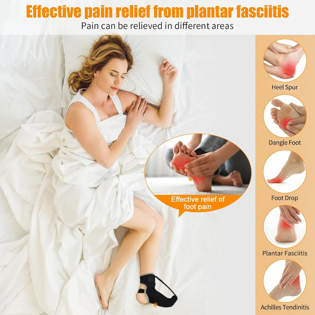 Black Plantar Fasciitis Night Splint Brace (Small) G739
