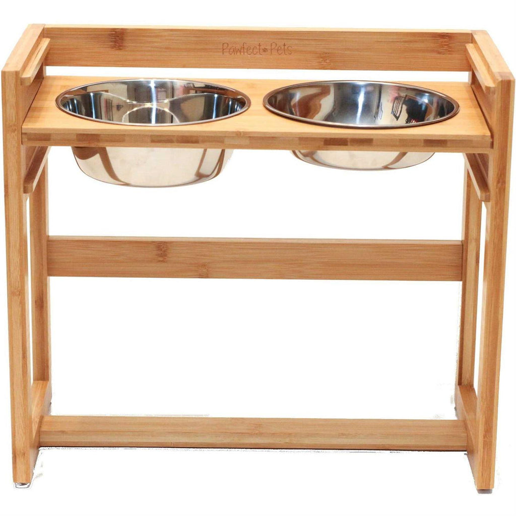 Adjustable Height Elevated Dog Bowls with Four Stainless Steel Bowls F412