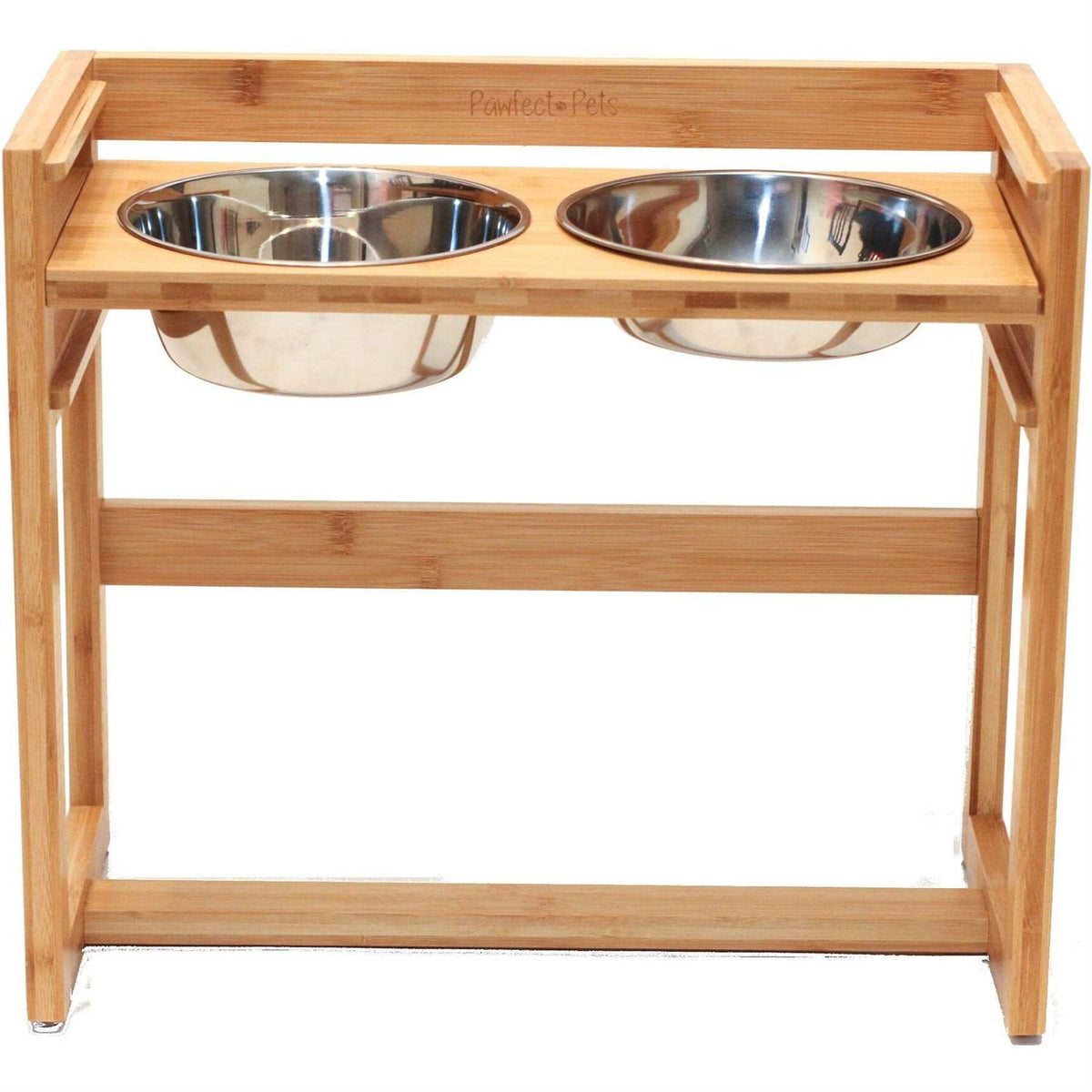 Adjustable Height Elevated Dog Bowls with Four Stainless Steel Bowls F412