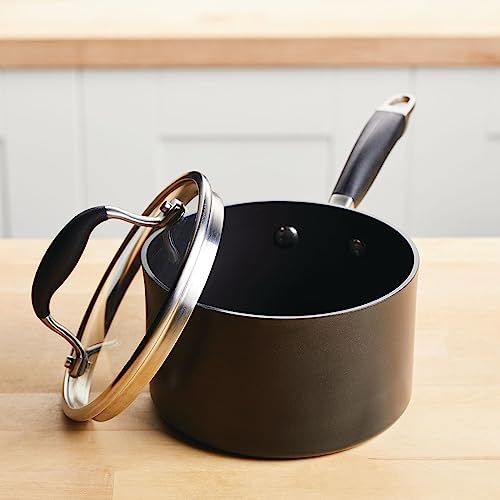 2 Quart Hard Anodized Nonstick Saucepan with Lid X343036