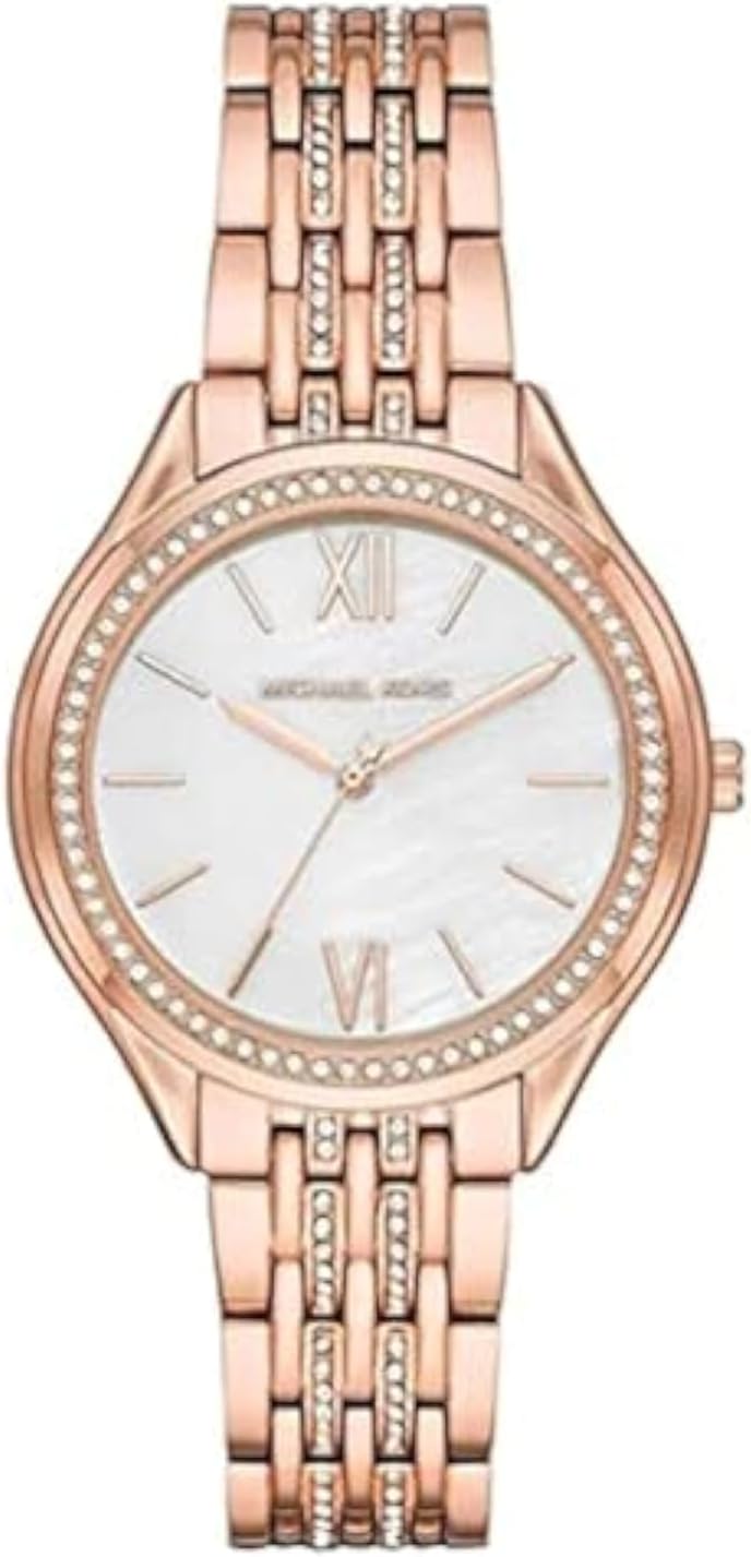 Rose Gold-Tone Alloy Three-Hand Watch Z193