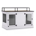 Large Wooden Dog Crate with Double Doors (Brown) G985
