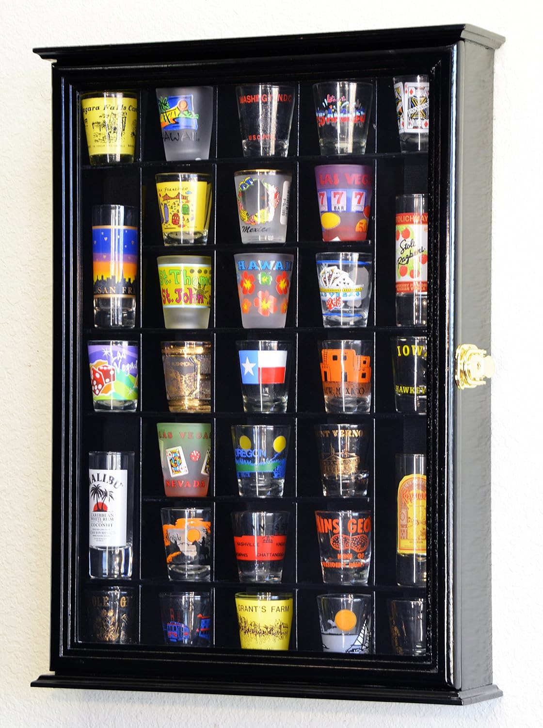 Shot Glass Display Case Wall Rack L58649