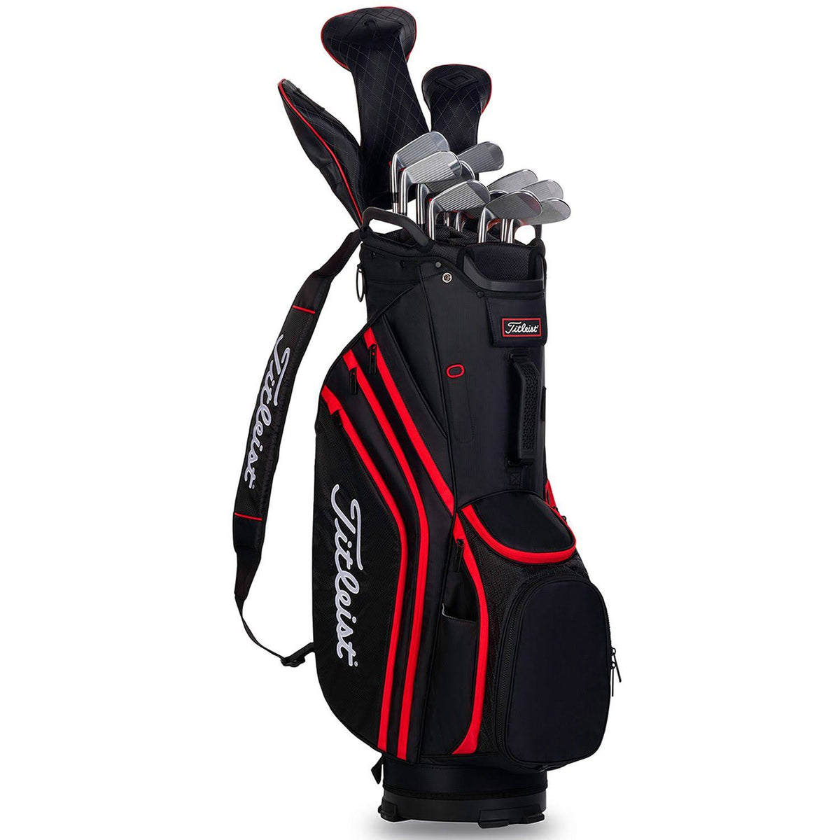 Black/Black/Red Lightweight Golf Bag A614805