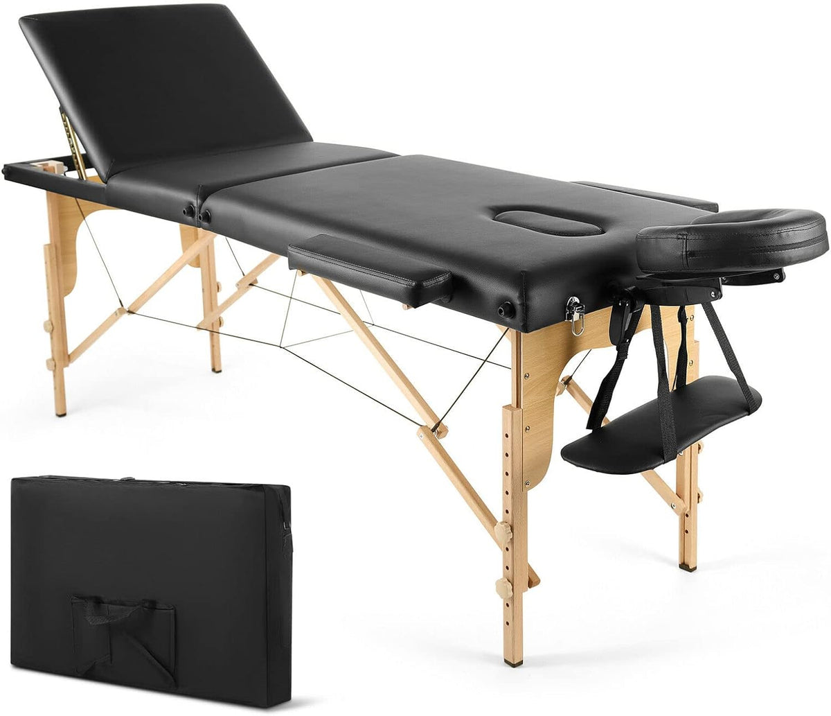 Black Adjustable Massage Table with Carrying Bag C59159